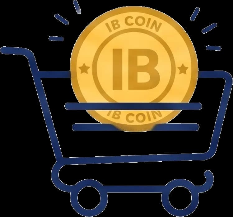 Shopping cart icon representing earning IB Coins on purchase