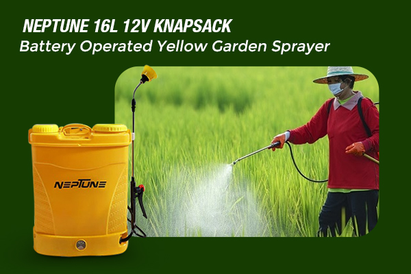 Neptune 16L 12V Knapsack Battery Operated Yellow Garden Sprayer